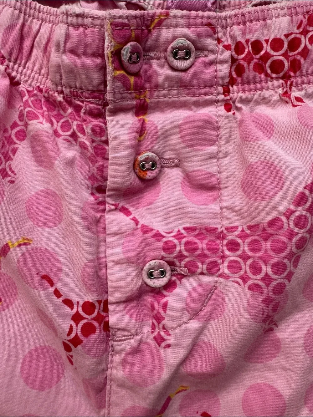 Y2K 2000s Mall Fashion Vintage Pink Polka Dots Loungewear Pajama Pants